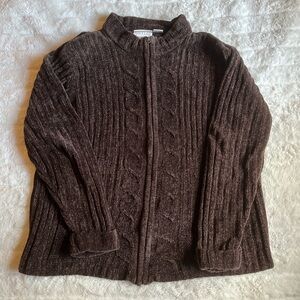brown knit jacket